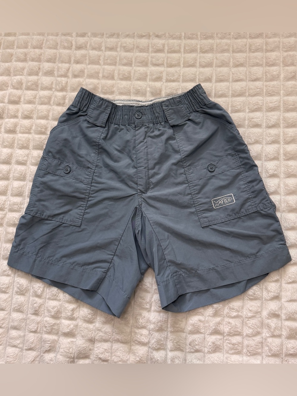 Aftco 28 Blue Original Fishing Shorts Nylon Outdoor School Preppy